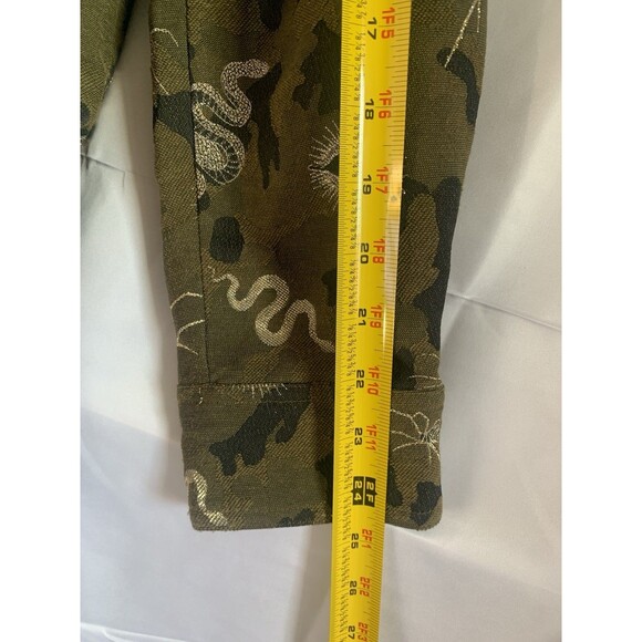 Johnny Was Workshop Shirt Jacket SM Camo Witchy Embroidery - Picture 6 of 11